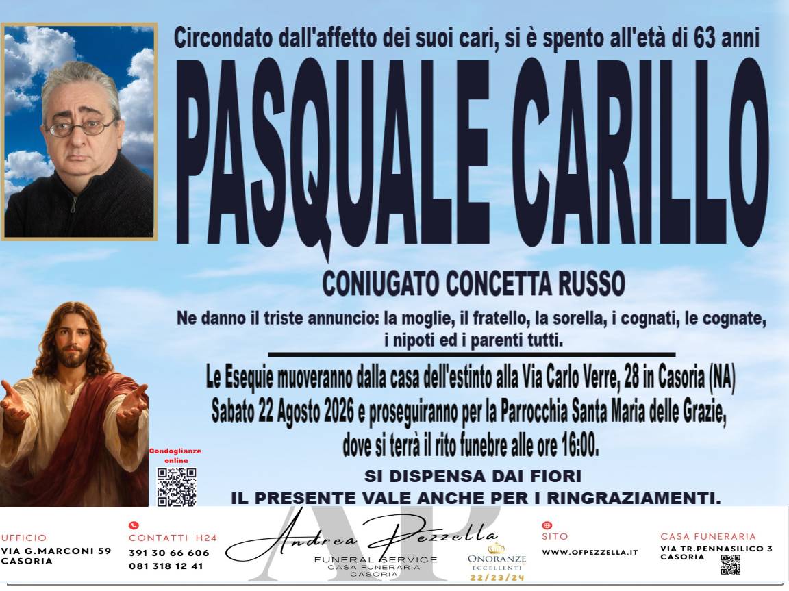 Manifesto PASQUALE CARILLO