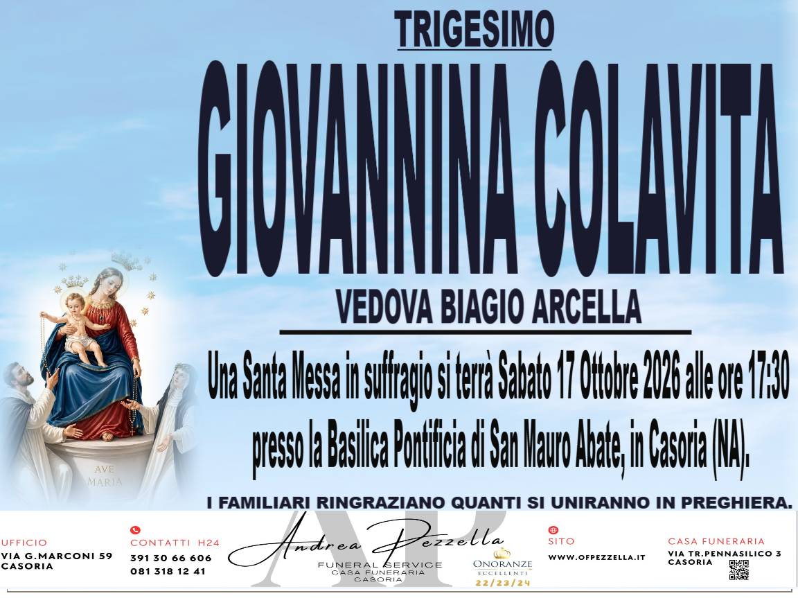 Manifesto GIOVANNINA COLAVITA