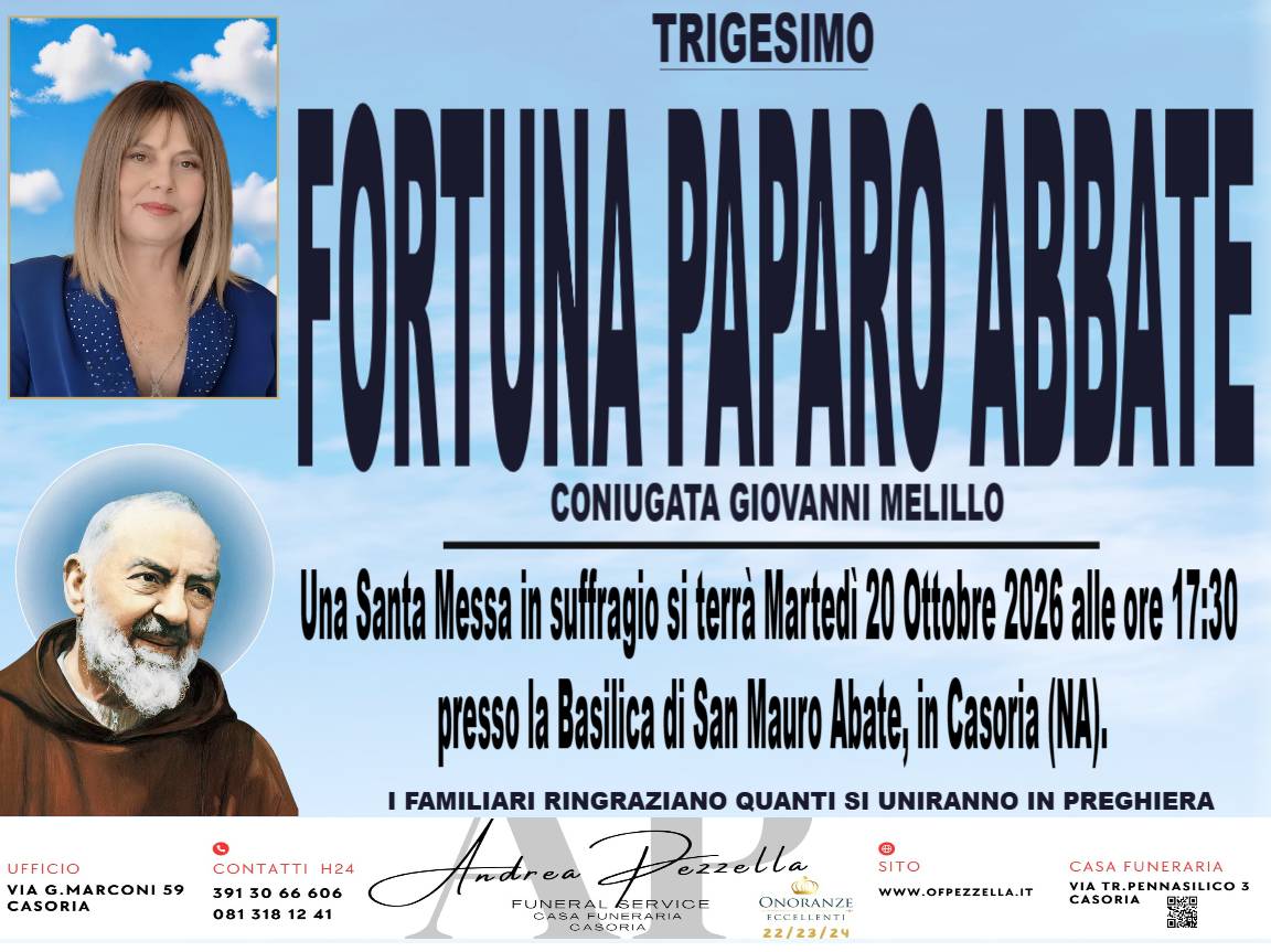 Manifesto FORTUNA PAPARO ABBATE